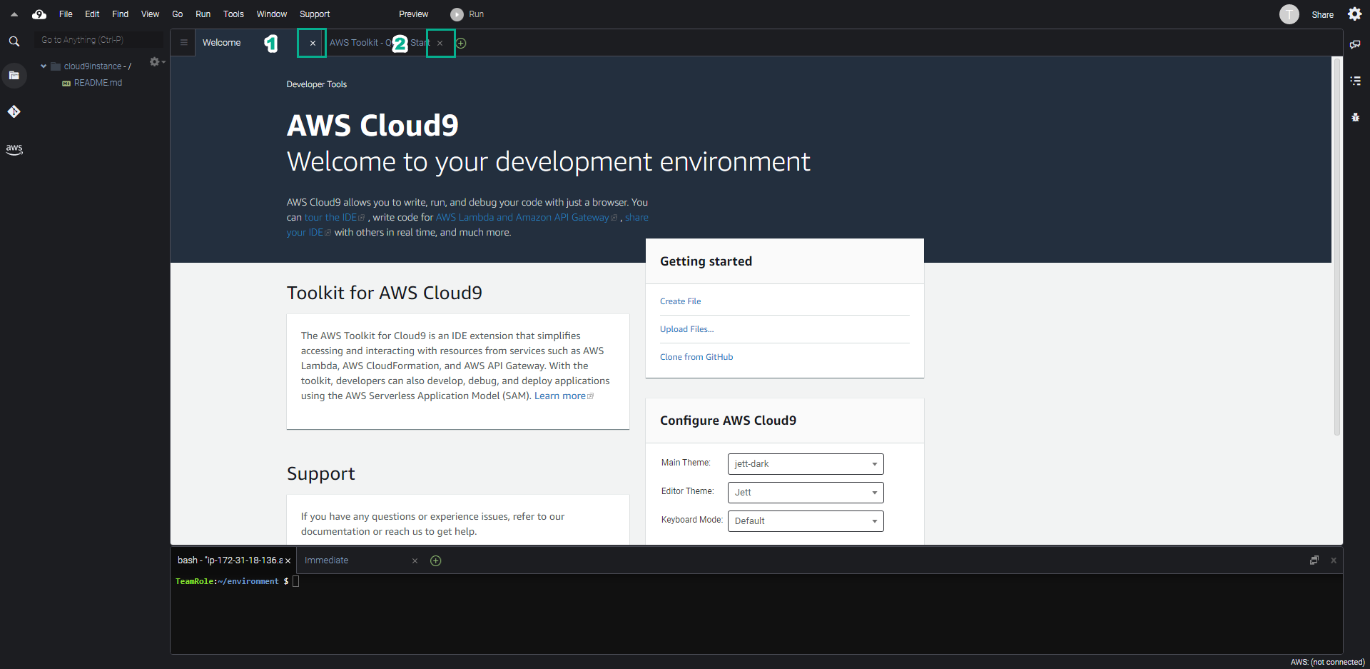 Create Cloud9 Instance :: GET STARTED WITH AWS CLOUD 9